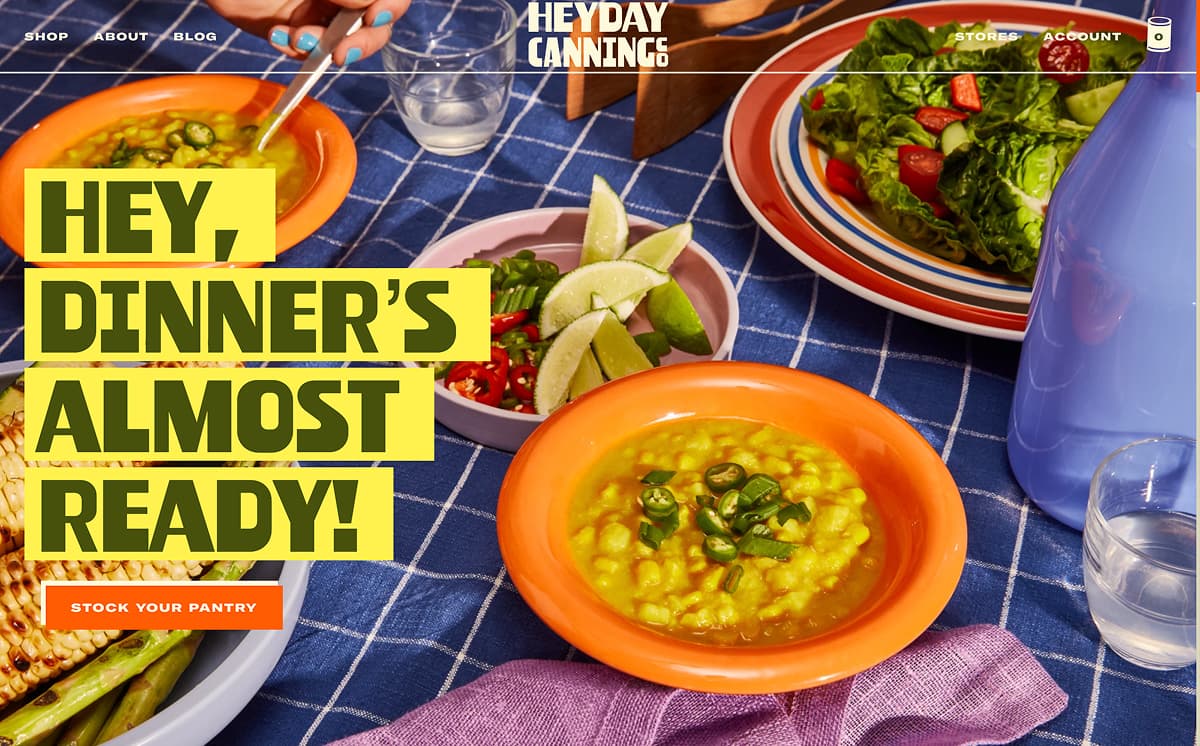 food brand identity heyday